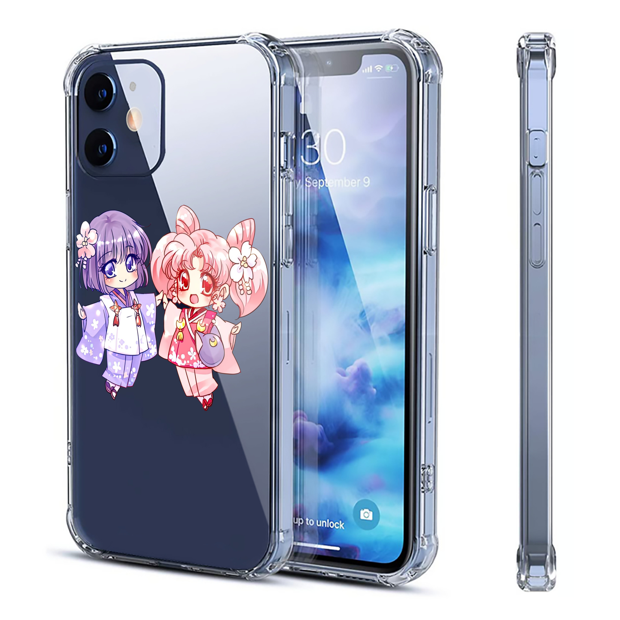 （画像用） 美少女戦士セーラームーン ちびうさ Sailor Moon Chibiusa Tsukino Usagi Small Lady Serenity 【iPhone 12シリーズ対応】透明スマホケース（クリアソフトケース）